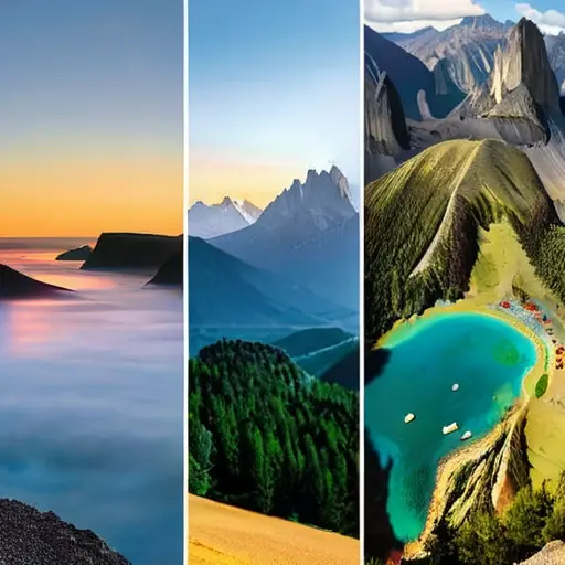 Направления по странам, отличающиеся выразительными пейзажами